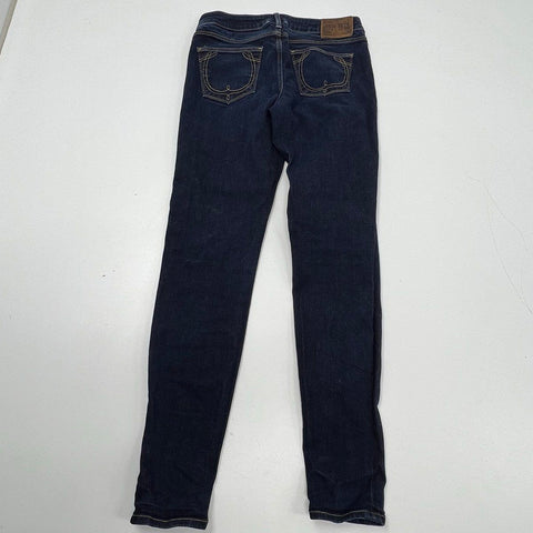 True Religion Dark Wash Halle Super Skinny Stretch Jeans Women's Size 27