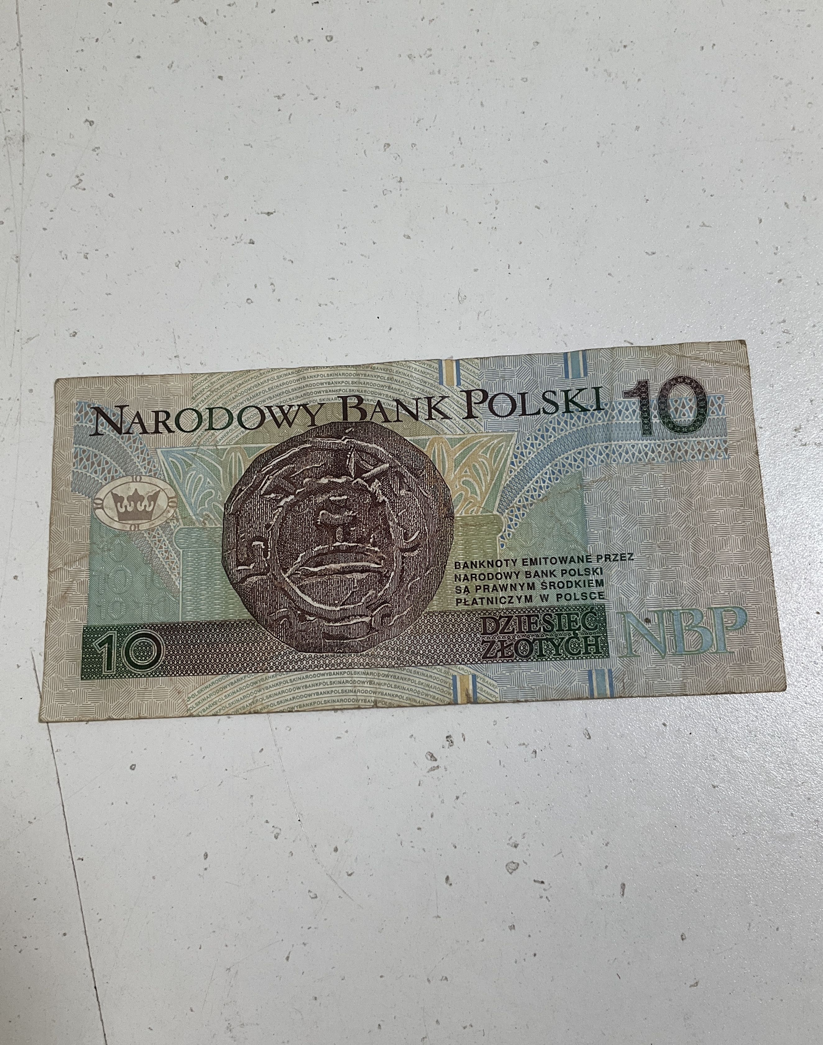Vintage Polish 10 Zloty Banknote & 1995 2 Zlote 1989 French Franc Coin Lot 3