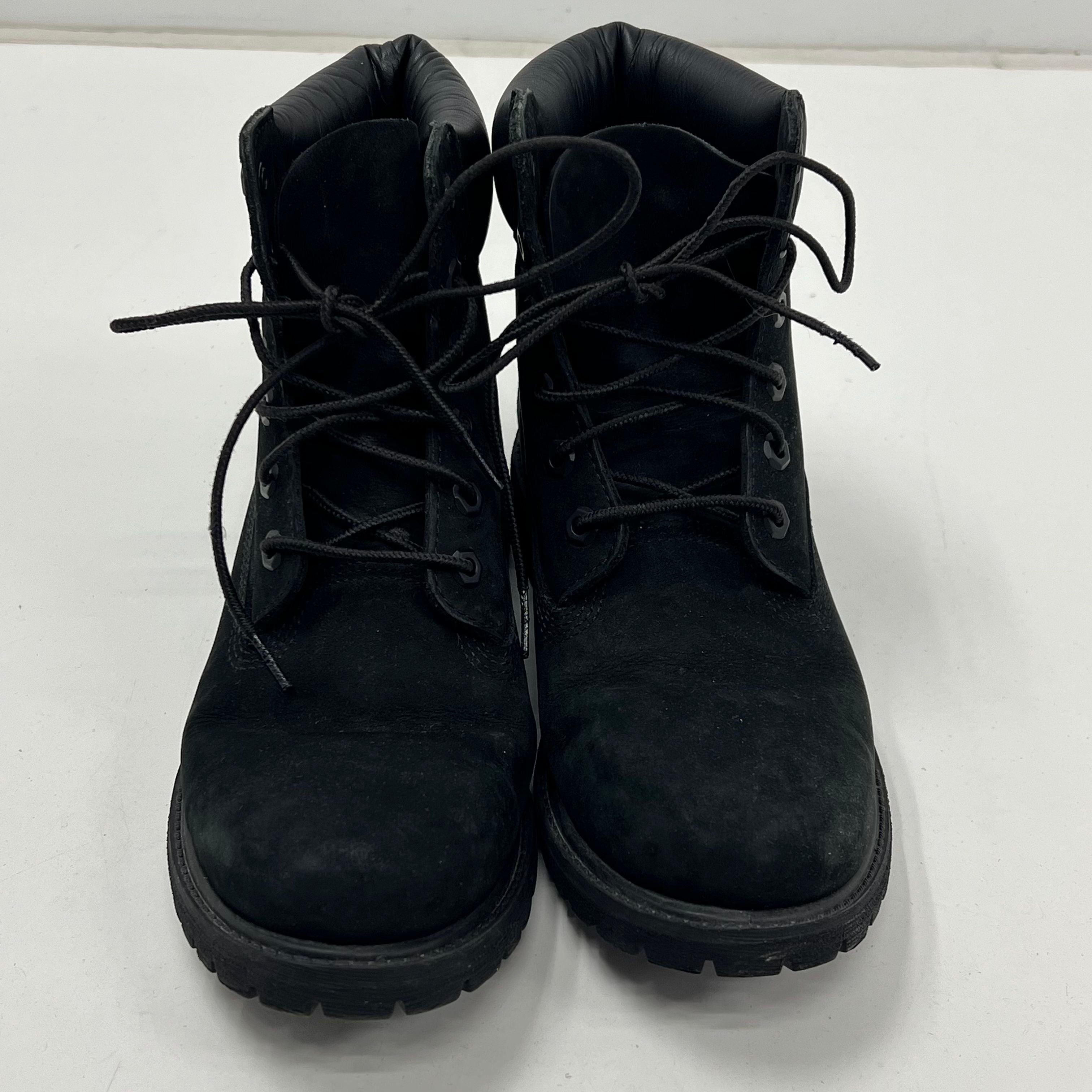 Timberland 6-Inch Premium Boots Black Nubuck PrimaLoft Waterproof Womens 9.5