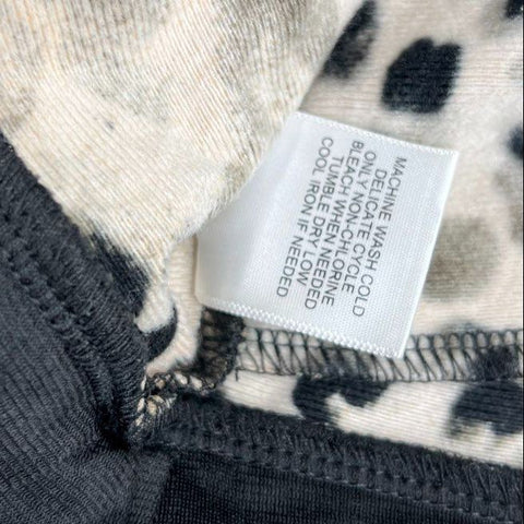 Juicy by Juicy Couture Black Tan Leopard Print Bomber Jacket Women's XL