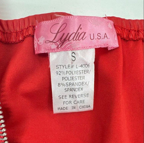 Lydia U.S.A. Women's Red Halter Full Zip Ruched Mini Dress Buckles Sz S