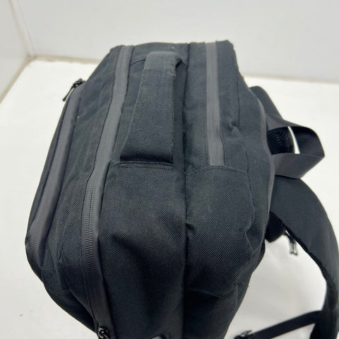 Jack Abrahams Black Canvas Laptop Travel Backpack Multi Pocket USB Port