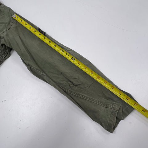 Vintage 40s US Army M43 HBT Herringbone Twill Field Shirt Jacket Sgt Patch Sz M