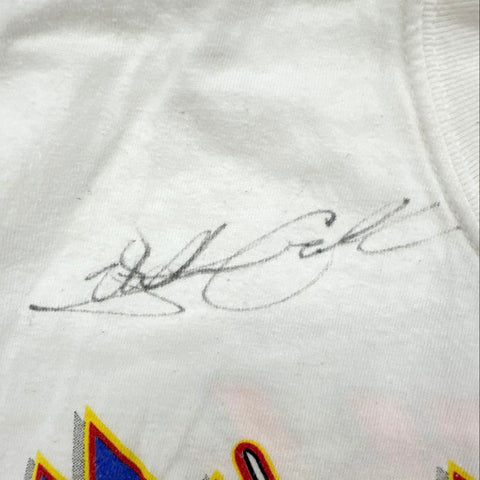 Lot of 2 Jonathan Cornell #28 Signed Racing T-Shirts Youth Sz L Sedalia MO