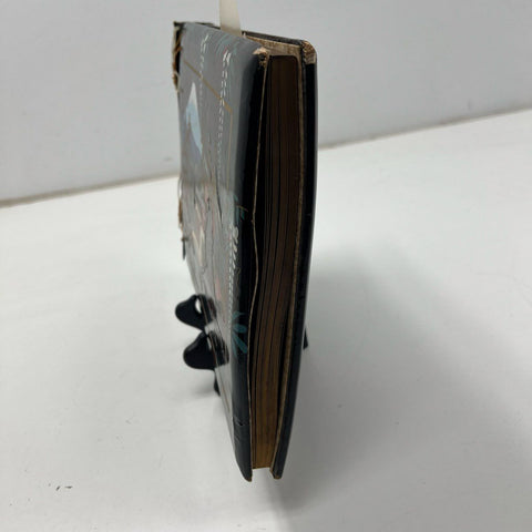 Vintage Japanese Lacquer Photo Album Scrapbook Mt Fuji Hand Painted Inlay