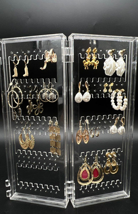 Vintage to Modern Costume Jewelry Earrings Lot 1 lb Hoops Studs Dangles Mixed
