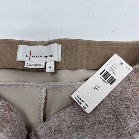Anthropologie Women's Rose Gold Metallic High Rise Slim Pants NWT Size 29