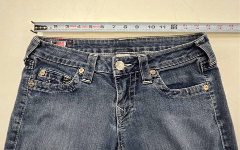 True Religion Women's Stella Low Rise Skinny Jeans Blue Sz 28 Made in USA