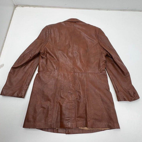 Vintage 70s Gittels Angel Skin Cabretta Leather Car Coat Jacket Sz 42