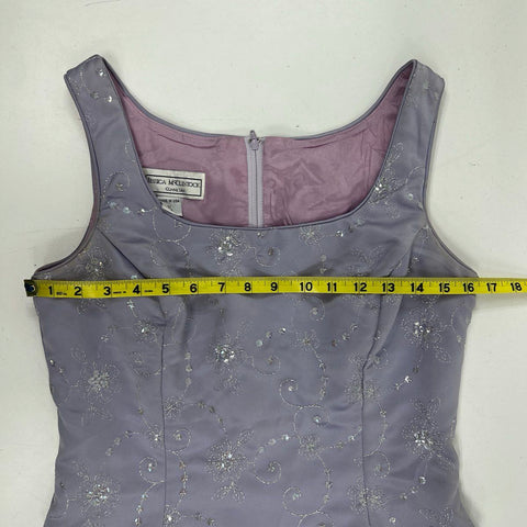 Vintage Y2K Gunne Sax Jessica McClintock Embroidered Sequin Formal Dress Sz 7/8