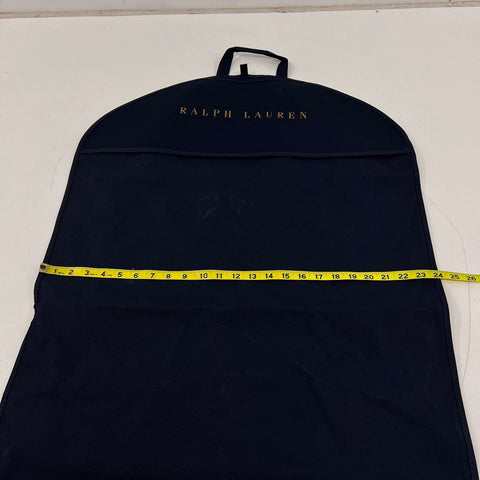 Ralph Lauren Navy Blue Travel Suit Garment Bag with Polo Wooden Hanger