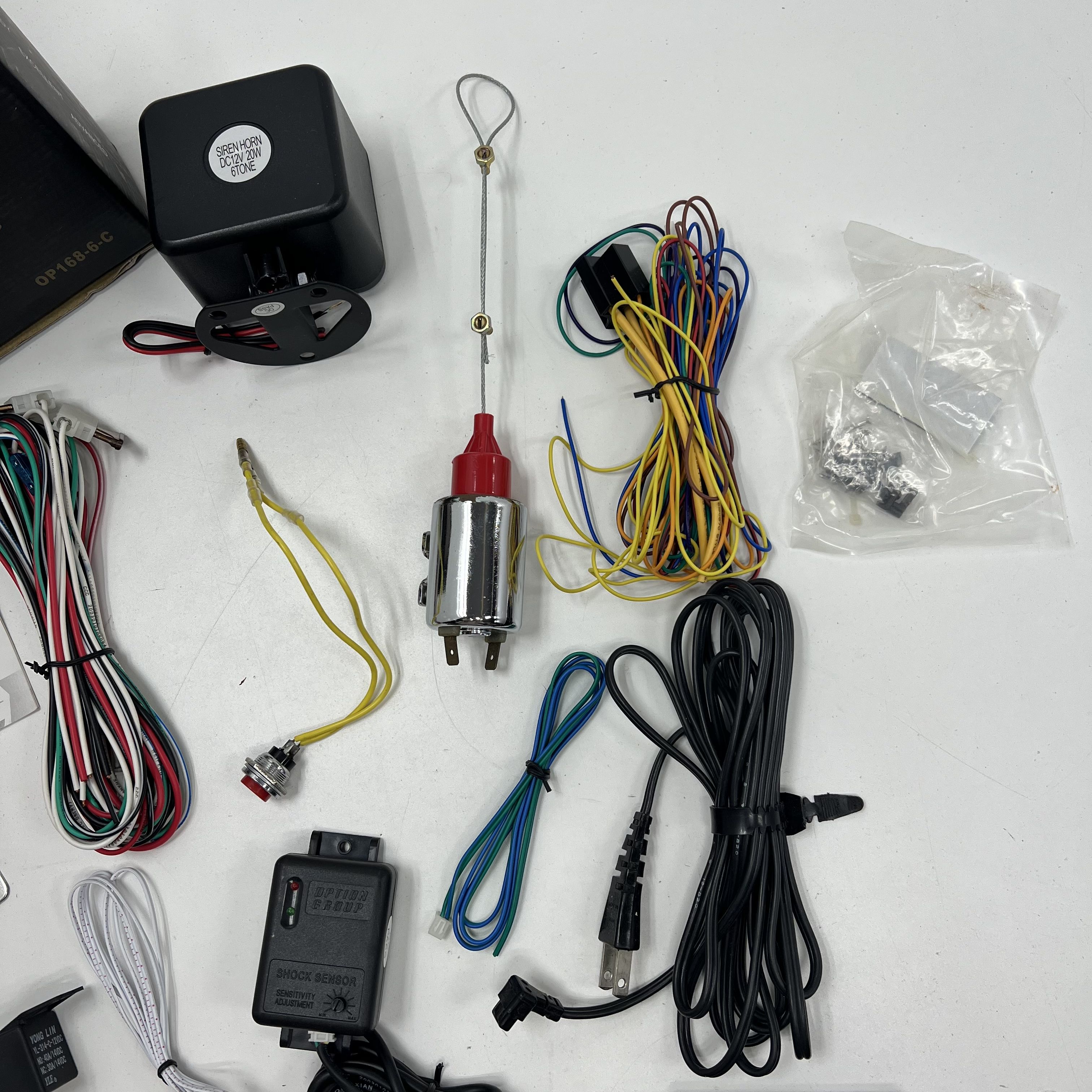 Option Group OP168-6-C Car Alarm Security System Kit with 2 Remotes Siren