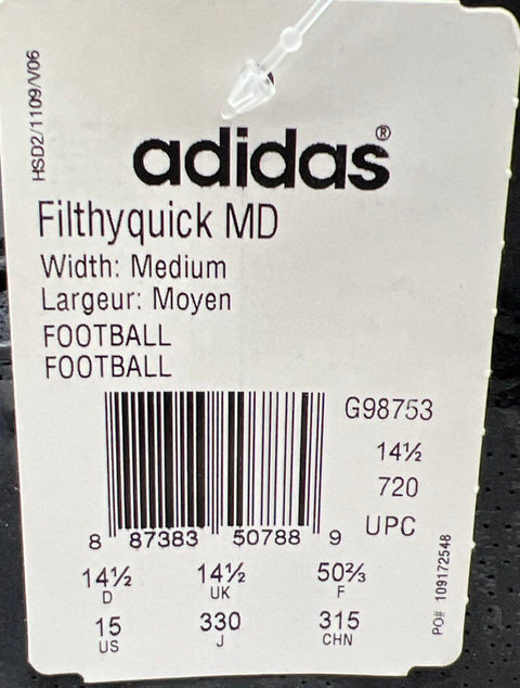 Nike Cleats Black White Mid Football Cleats Size 15 DS