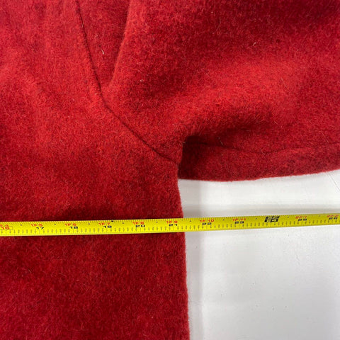 Vintage Giesswein Red Boiled Wool Austrian Trachten Jacket Cardigan Women's 16