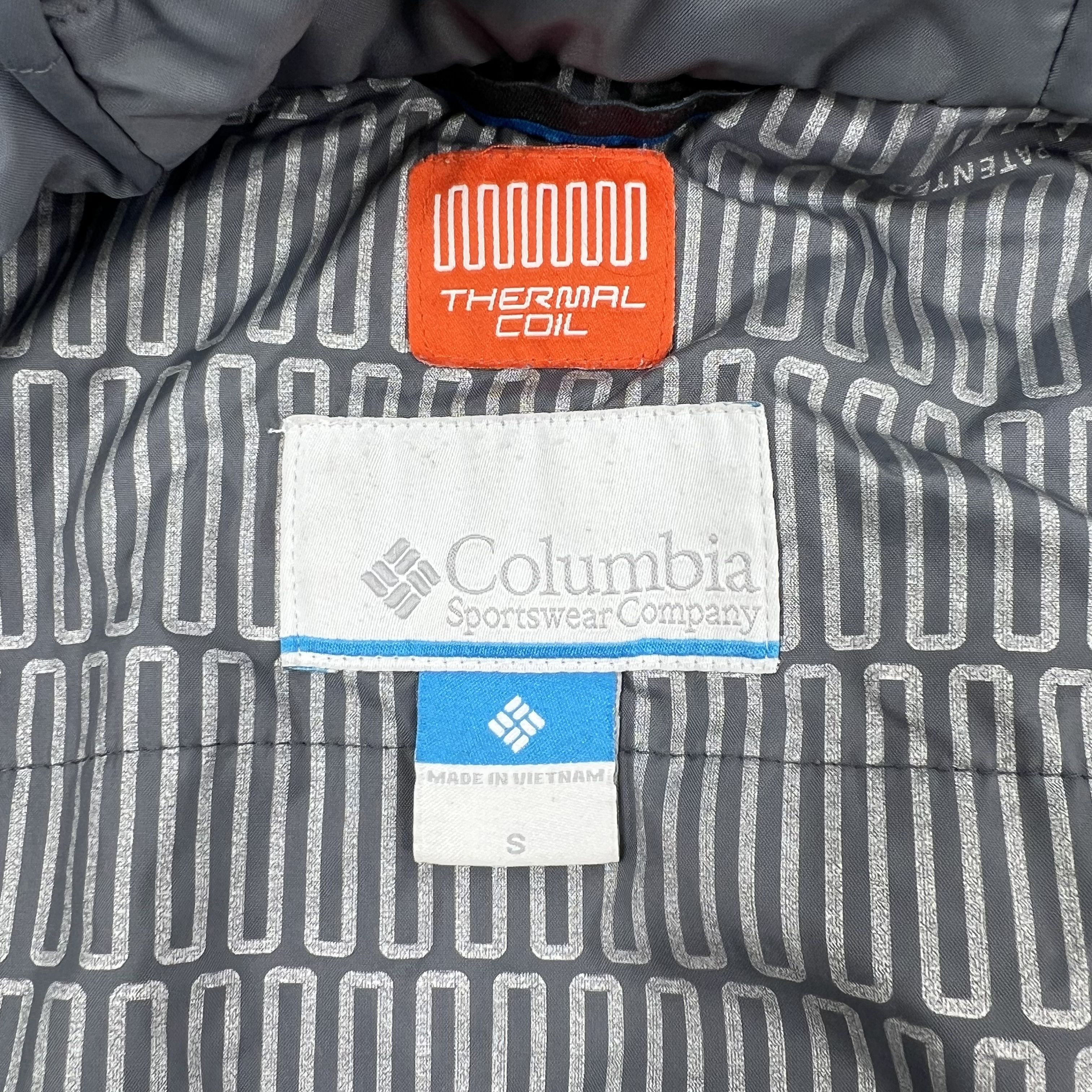 Columbia Gate Racer Thermal Coil Hooded Insulated Jacket Gray Black Men's S