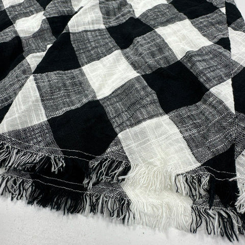 Cloth & Stone Women's Buffalo Check Sleeveless Mini Dress Black White Sz S NWT