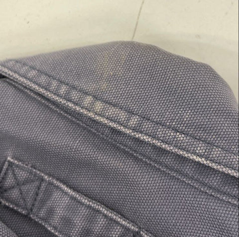 Duluth Trading Men's Gray Fleece Lined Canvas Snap Work Shirt Jacket Size L