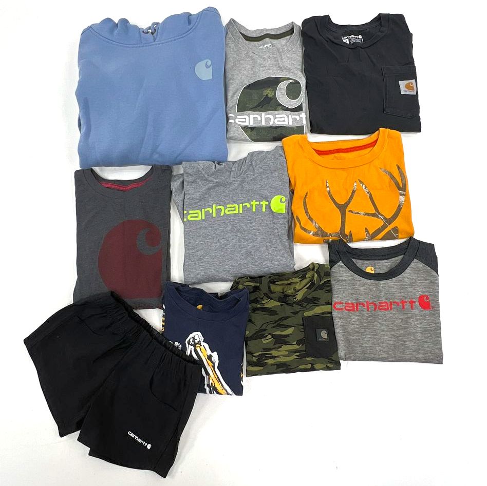 Carhartt Kids Youth & Womens Clothing Lot T-Shirts Hoodies Shorts (11 Pc)