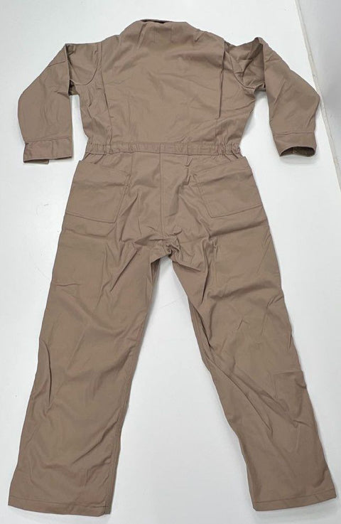 Vintage Unitog Tan Work Coveralls Golden Sun Patch Union Made USA Sz 44 Reg