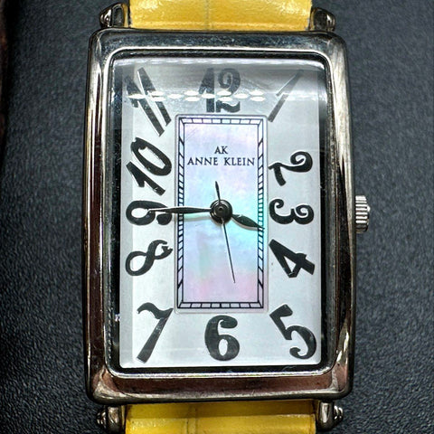 Anne Klein Women's Quartz Fashion Watch Lot of 3 Rectangular Leather Straps