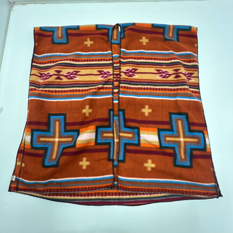 Justin Brown Aztec Southwestern Fleece Open Front Poncho Wrap Women's One Size