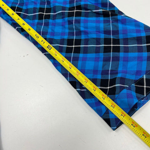 Royal & Awesome Men's Blue Plaid Golf Knickers Cropped Tartan Pants Size 36