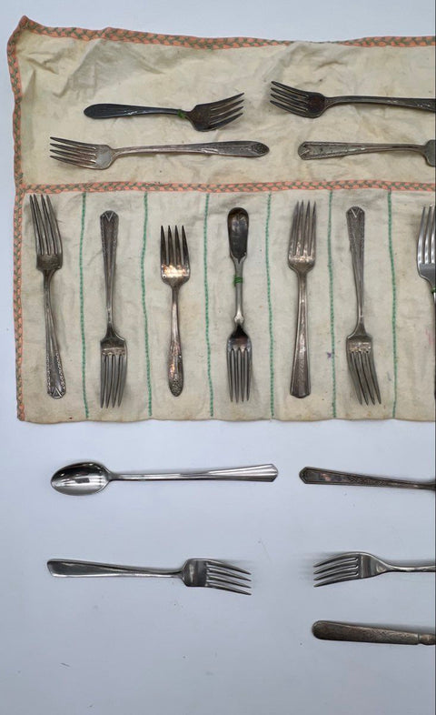 Assorted Flatware Lot Rogers Oneida International Silver Plate Stainless 24pc