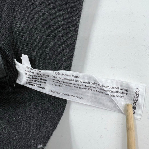 Eileen Fisher Charcoal Gray Knit Straight Leg Cropped Pants Women's L