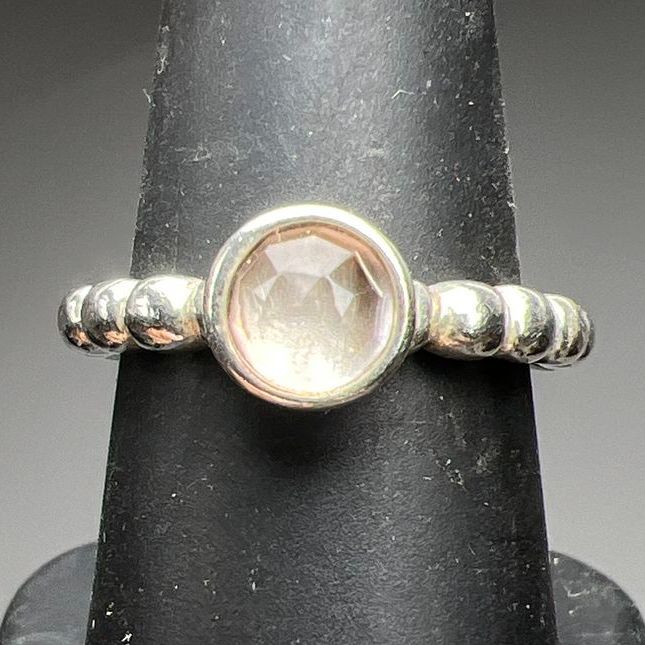 ALE 925 Sterling Silver Gemstone Ring Size 7 4.82g