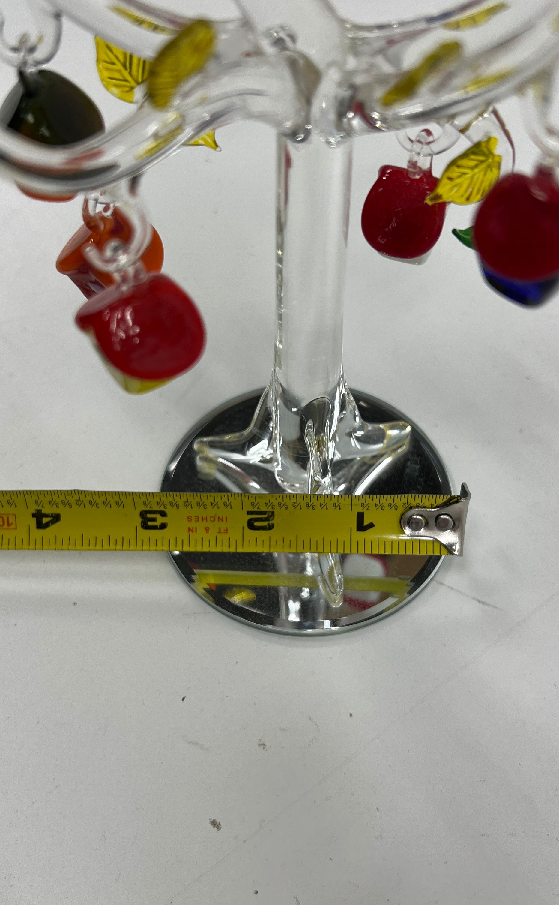 Hand Blown Glass Tree With Birds And Birdhouses Art Glass