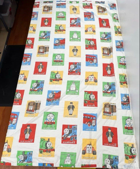 Vintage 90s Thomas and Friends Character Grid Twin Sheet Set Sz Twin
