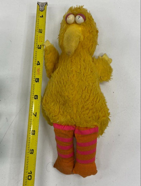 Vintage 1980s Sesame Street Plush Lot 3 Cookie Monster Oscar Big Bird Muppets