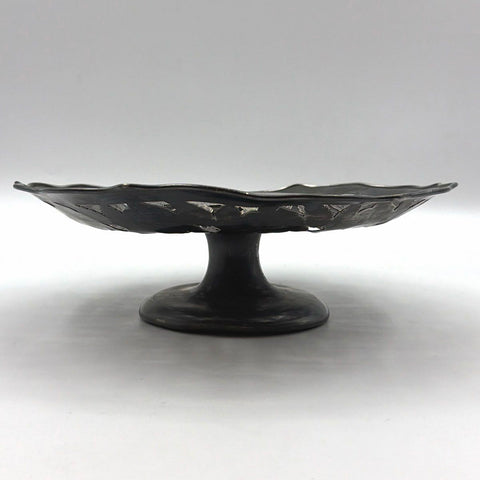 Forbes Silver Co Quadruple Plate Pedestal Stand Floral Pierced Bowl 11" Antique