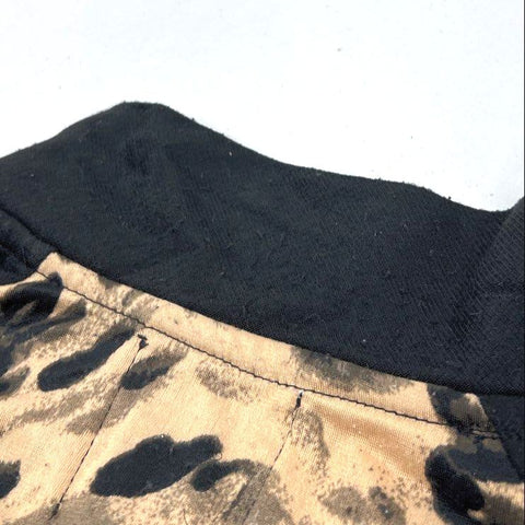 Juicy by Juicy Couture Black Tan Leopard Print Bomber Jacket Women's XL