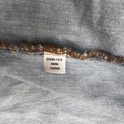 Vintage Y2K Levi's Men's Star Embroidered Light Wash Denim Shirt Sz L