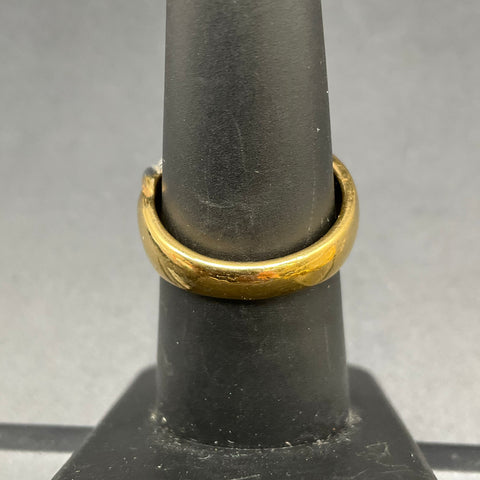 Vintage Uncas 14KT HGE Gold Tone Twisted Dome Ring Size 7 Clear Accents