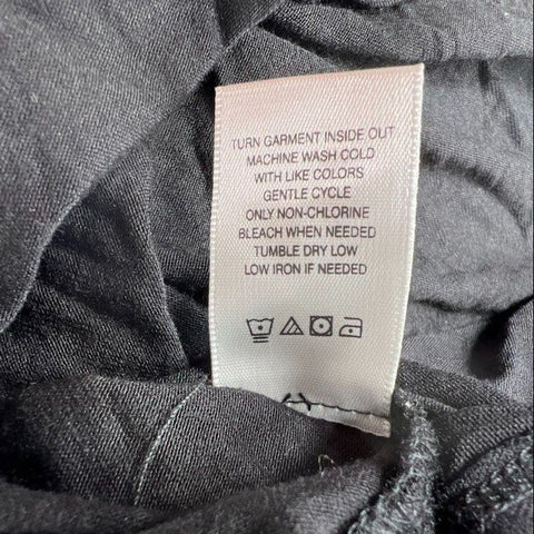 John Mark Women's Top Black Geo Embroidered V-Neck Mesh High Low Sz 3XL NWT