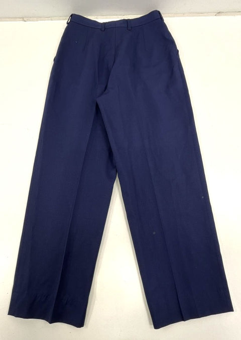 Lot 2 Giab's Vintage 80s Blue Pure Wool High Rise Pleated Trousers Women's 24W