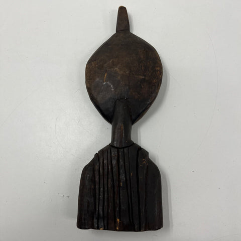 Vintage Handcrafted African Wood Bust Beaded Mask Sculpture South Africa 15"