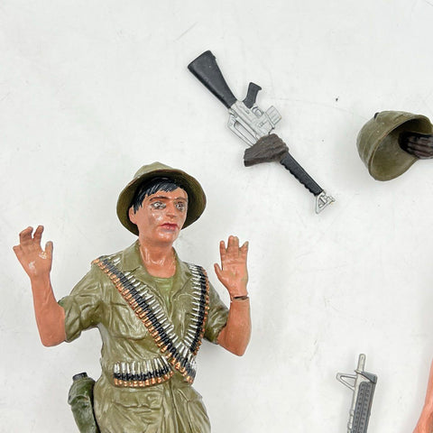 Vintage Army Military Action Figure Lot 2 Figures Accessories Vietnam Era Style