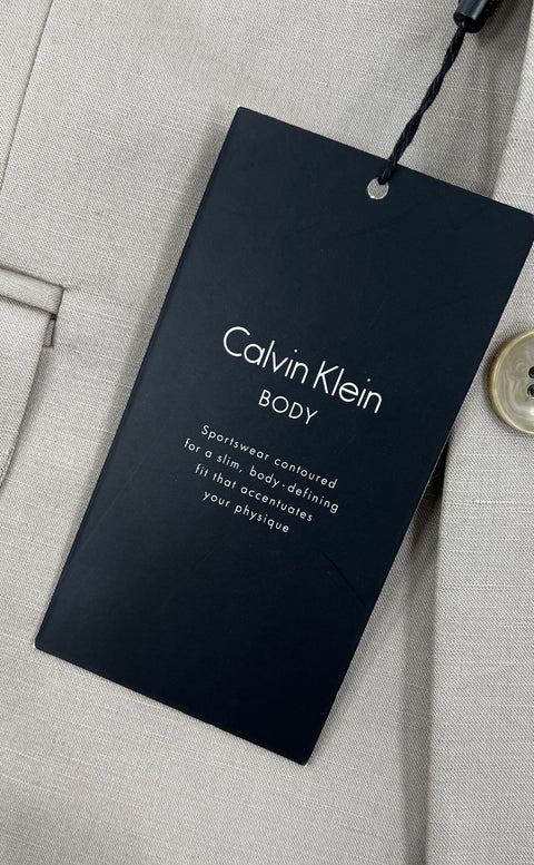 NWT Calvin Klein BODY Tan Slim Fit Blazer Sport Coat Jacket Men's Size M