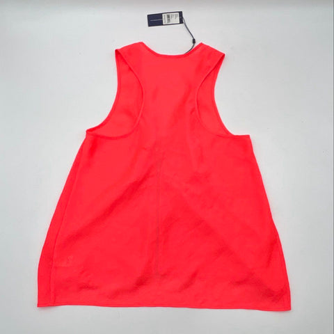 Rebecca Minkoff Women's Jaquie Tank Zip Front Daiquiri Coral Racerback Sz 8 NWT
