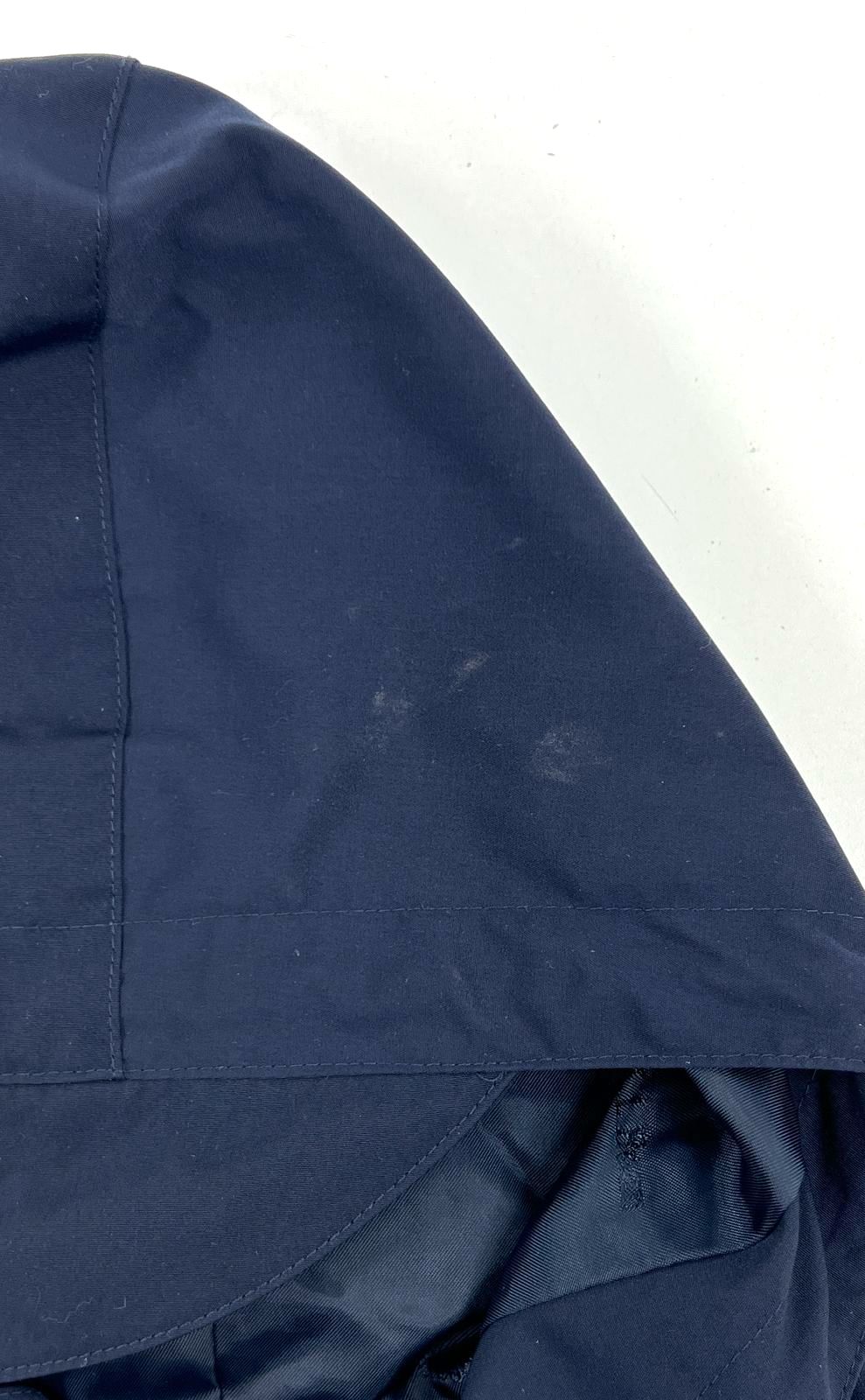L.L.Bean Women's Polyester Hooded Rain Jacket Coat 2X Navy Blue Full Zip