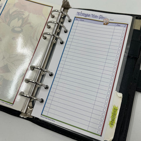 1995 Looney Tunes Personal Organizer Bugs Bunny Marvin The Martian Vintage