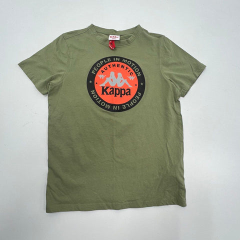 Kappa T-Shirt People In Motion Big Logo Graphic Green Sz Small