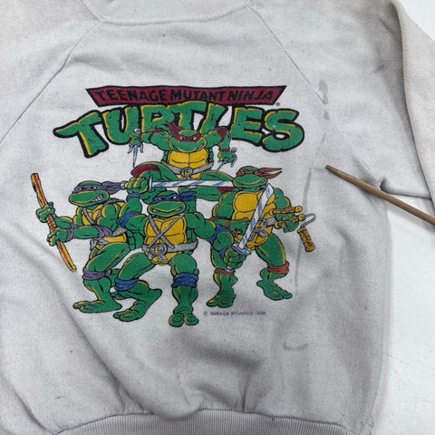 Vintage 1990 Teenage Mutant Ninja Turtles TMNT Crewneck Sweatshirt Kids Sz M