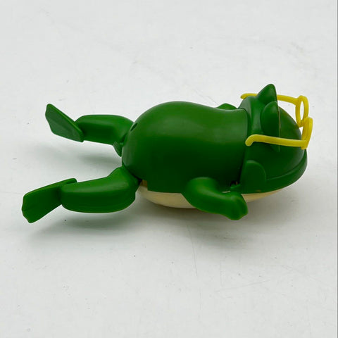 Vintage Masudaya 1977 Swimming Frog Toy Figure With Glasses Loose Hong Kong