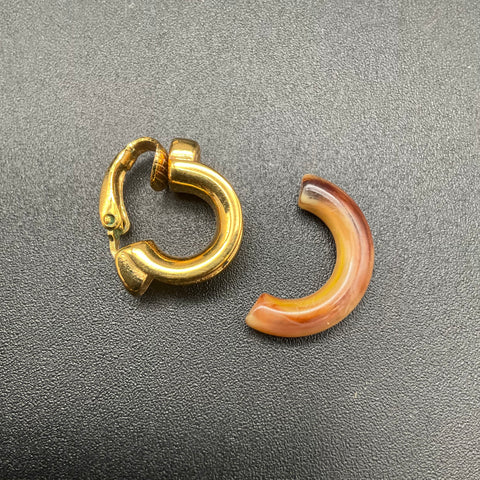 Vintage Crown Trifari Signed Interchangeable Gold Tone Clip Earrings Box Set