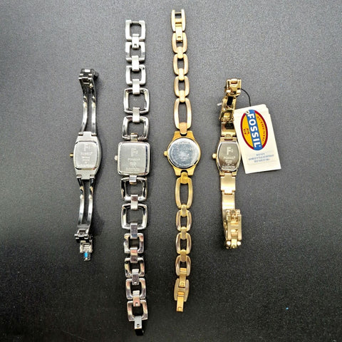 Fossil Women's Wristwatch Lot of 4 ES-1781 ES-9646 ES-1285 ES-9878