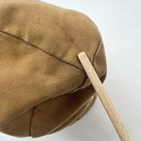 Vintage Carhartt 968QH Brown Duck Canvas Quilted Faux Fur Snap Hood Made USA